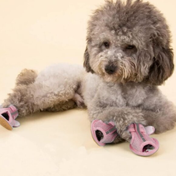4PCS Summer Breathable Dog/Cat Mesh Sandals Anti-slip Bottoms. Size 2 SM - Picture 5 of 5